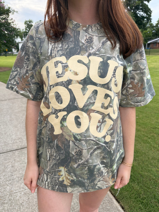 JESUS LOVES YOU Camo T-shirt