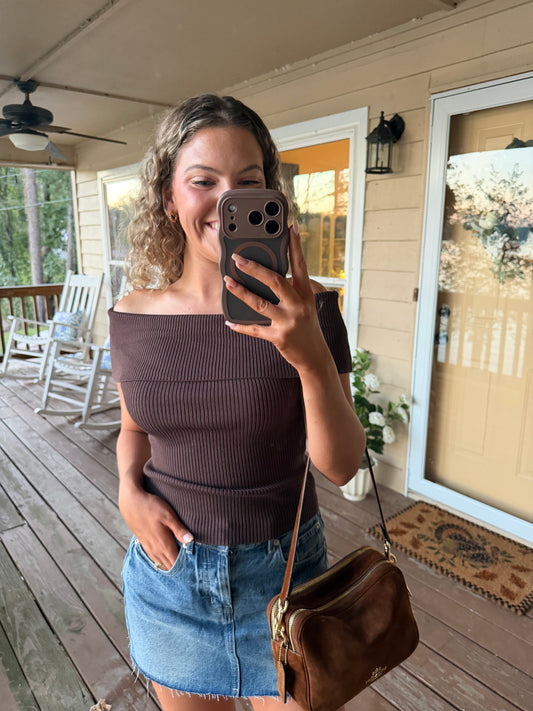 Ellerie Knit off the Shoulder Top