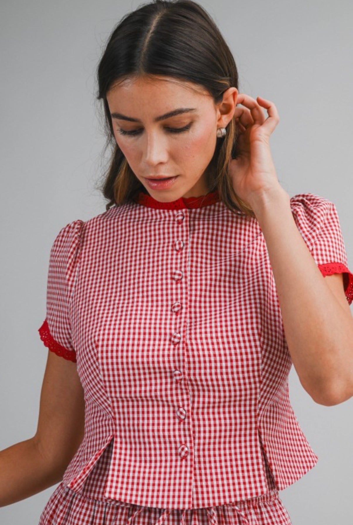 Sadie Gingham Skirt Set