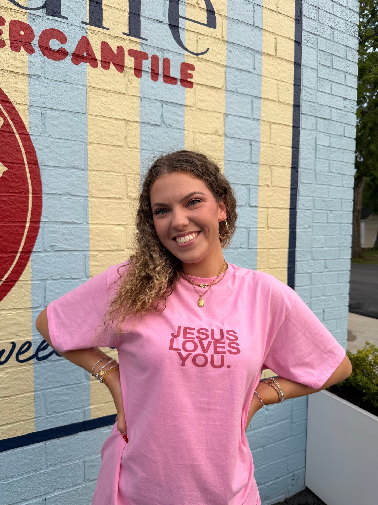 Jesus Loves You in Rose Pink