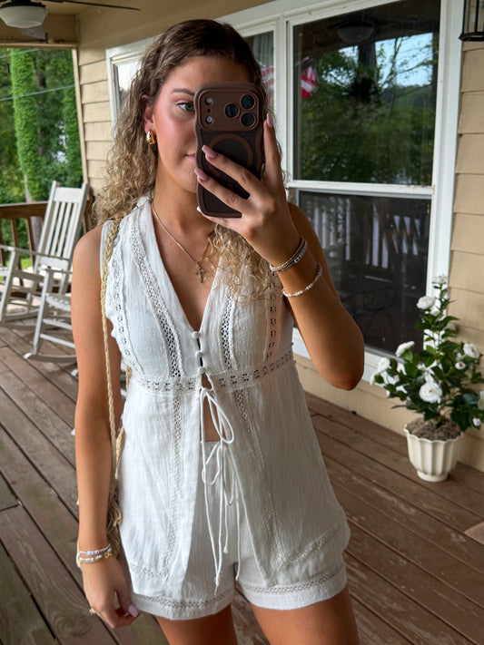 Julia Lace Shorts Set