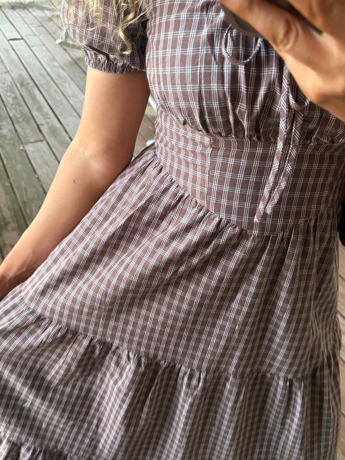 Ruth Gingham Midi Dress