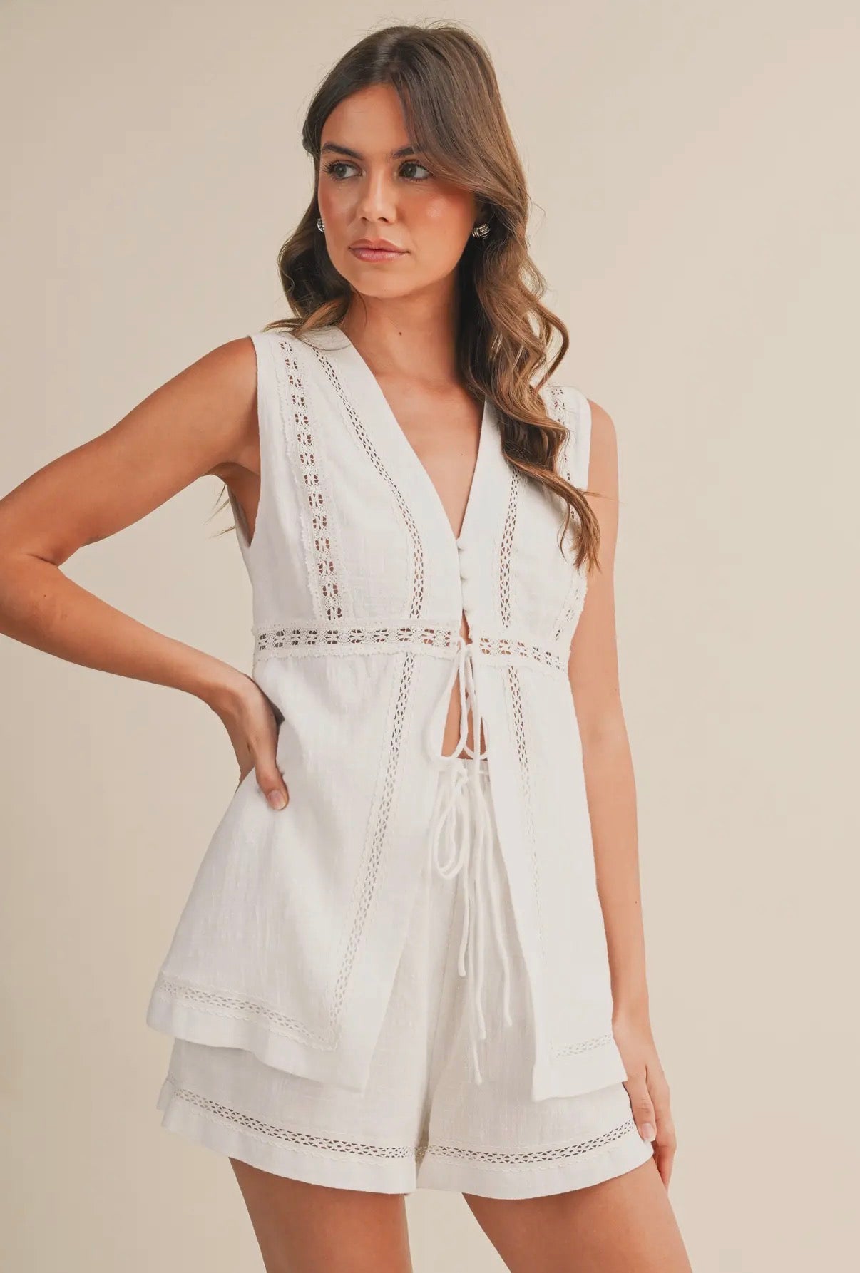 Julia Lace Shorts Set