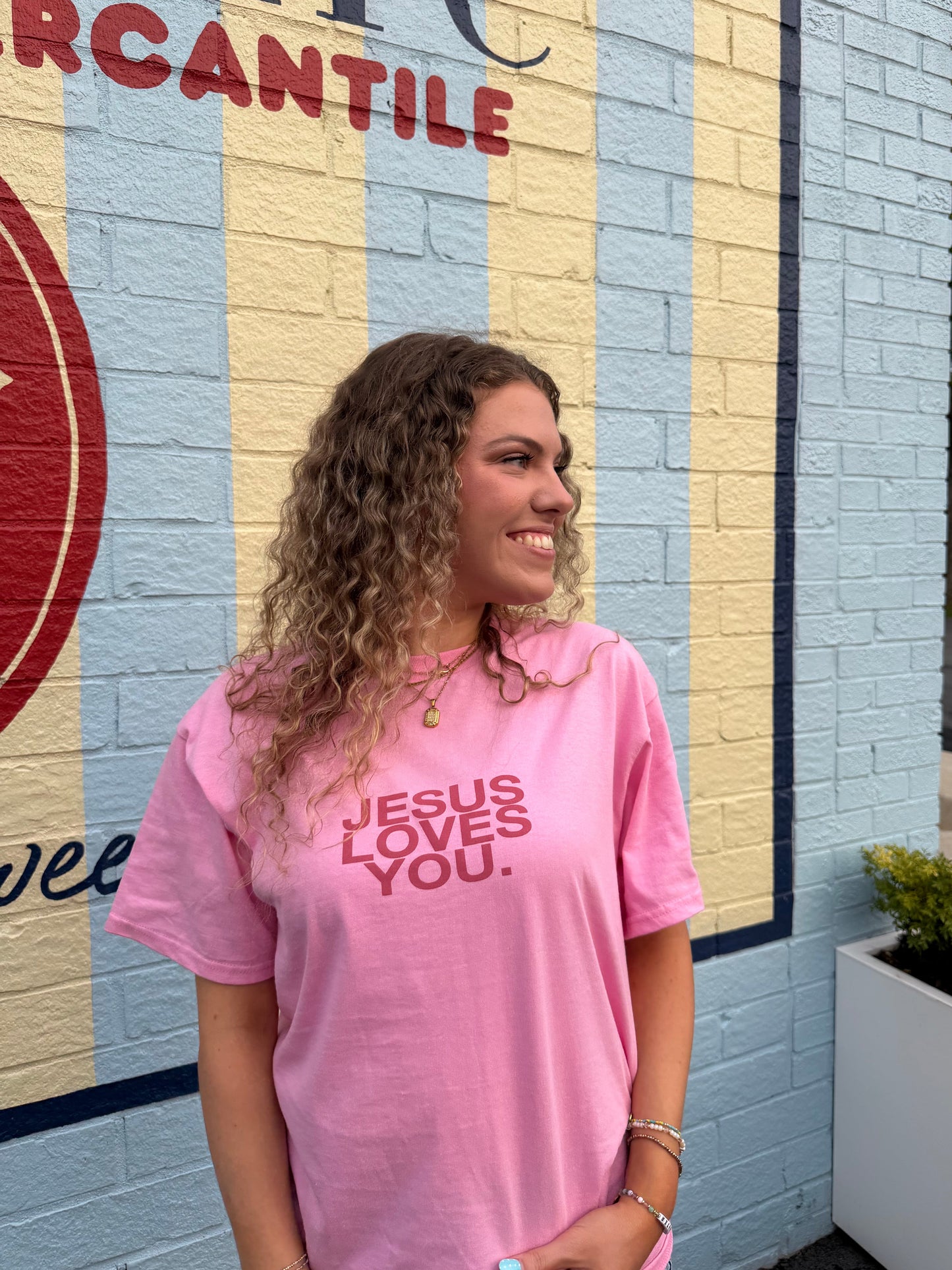 Jesus Loves You in Rose Pink
