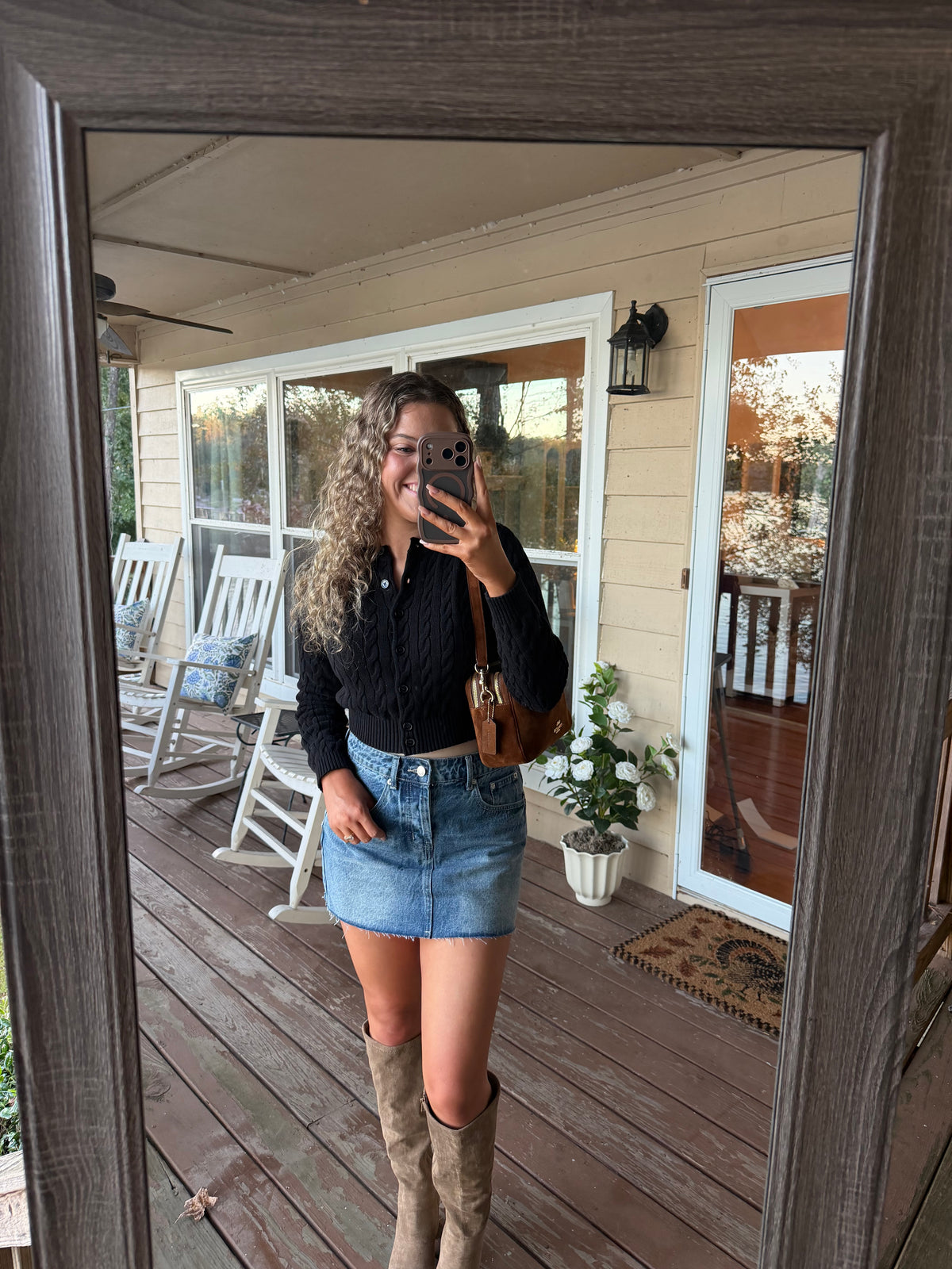 Juliette Cable Knit Cropped Cardigan